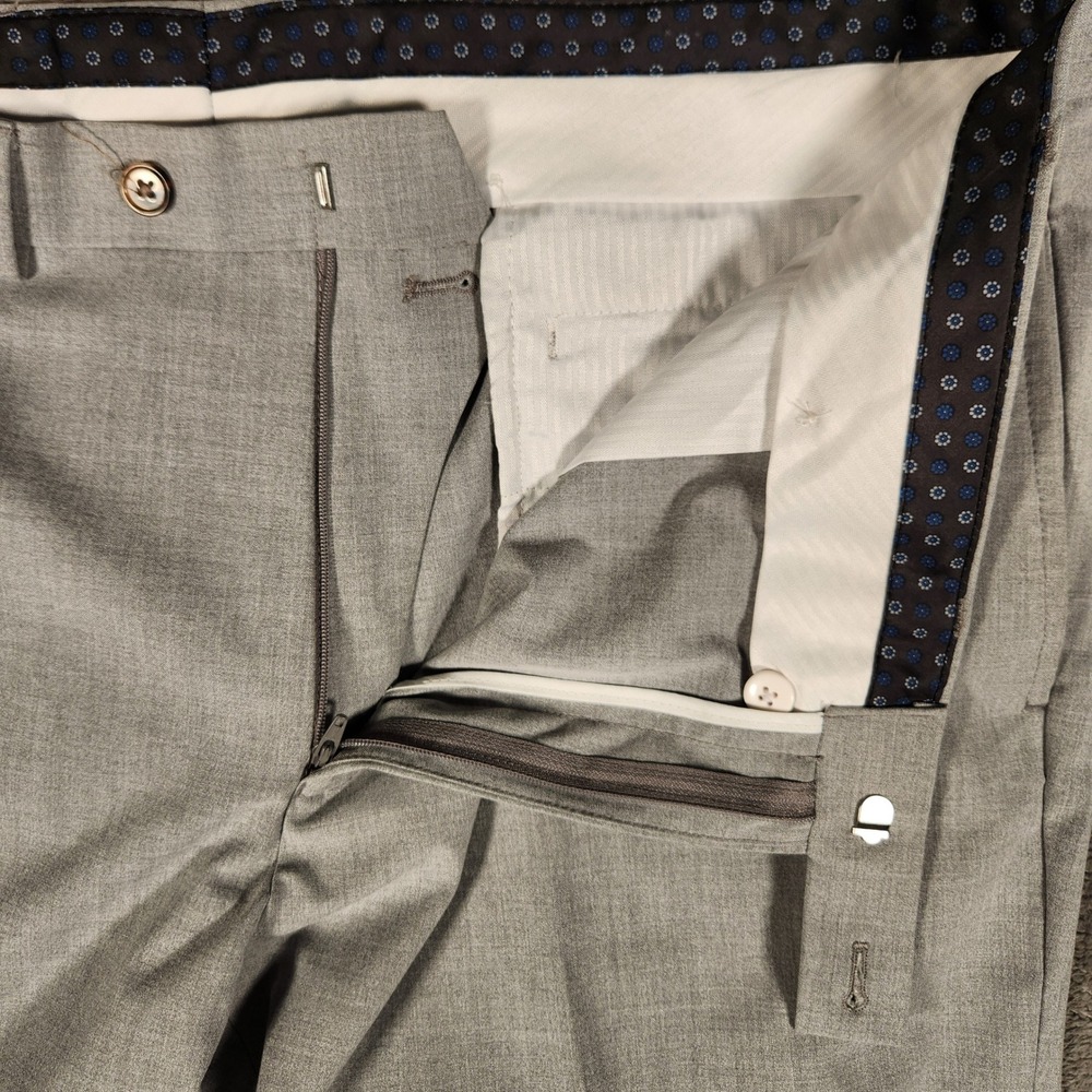 Lauren Ralph Lauren Dress Pants Mens 42x30 Gray Excellent Stretch Flat Front - Picture 6 of 13